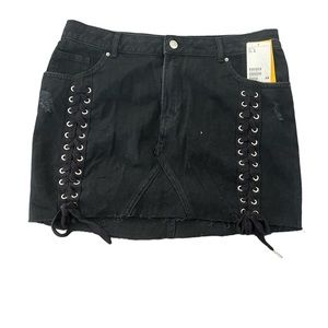 H&M Denim Skirt with Lacing